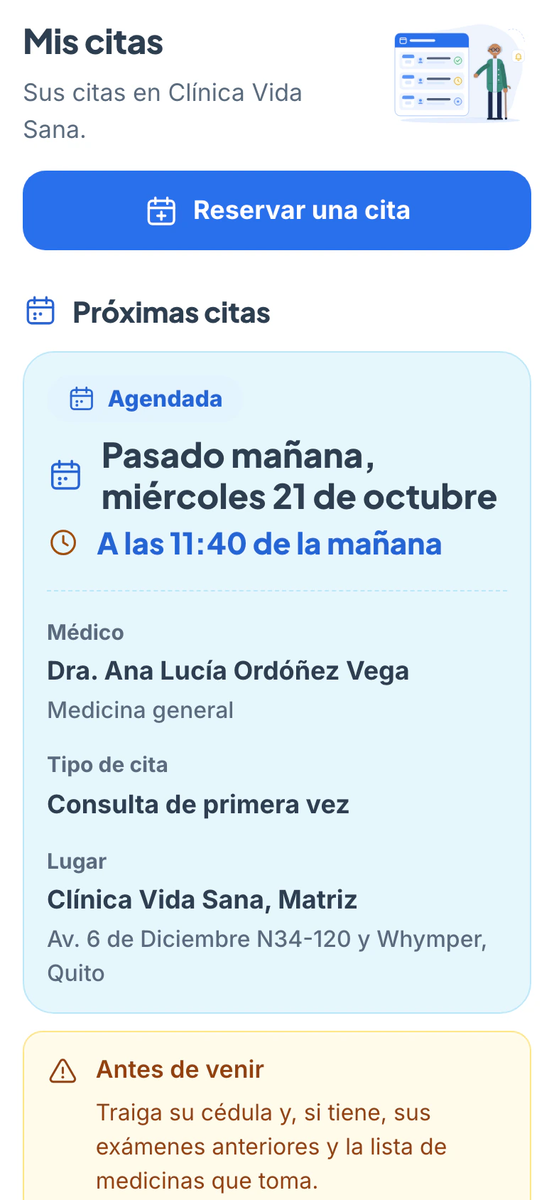Portal: mis citas