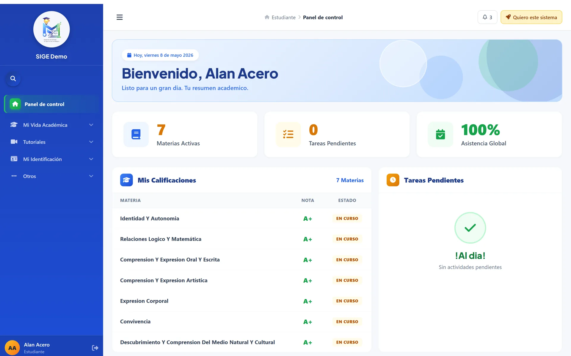 Portal del estudiante